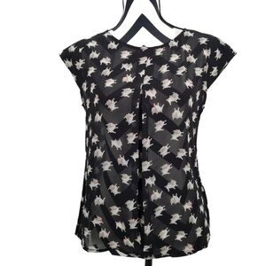 SM Warehouse NWT Sheer French Bulldog Print Top Size S/M